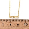 925 Sterling Silver Micro Pave Clear Cubic Zirconia Rectangle Pendant Necklaces for Women NJEW-D316-02G-5