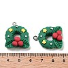 Christmas Theme Opaque Resin Pendants RESI-N039-108-3