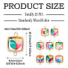 25Pcs Polymer Clay Heart & CCB Square Frame Links Connector Charms CLAY-TADJ0001-05-4