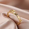 Word Blessed Stainless Steel Finger Rings for Women WG5CA7C-05-1