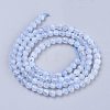 Natural Blue Chalcedony Beads Strands G-R475-032-2