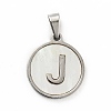 304 Stainless Steel with White Shell Pendants STAS-G268-01J-P-2