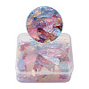 Transparent Spray Painted Glass Charms GLAA-TA0001-05-12