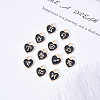 Light Gold Plated Alloy Enamel Pendants ENAM-R055-05B-6