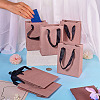 10Pcs Paper Gift Tote Bags with Nylon Ribbon Handles ABAG-TA0002-31A-6