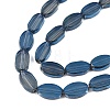 Painted Transparent Glass Beads Strands GLAA-E033-06C-09-3