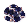 Handmade Millefiori Glass Barrel Beads LA-N002-35B-1