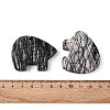 Natural Black Netstone Big Pendants G-T144-08E-3