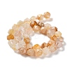 Natural Yellow Hematoid Quartz/Golden Healer Quartz Beads Strands G-G030-A01-02-3