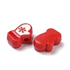 Christmas Decorations Theme Opaque Acrylic Bead with Enamel OACR-Z021-01E-2