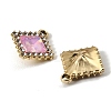 UV Plating Alloy Glass Pendants FIND-K032-19G-3