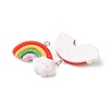 Opaque Resin Pendants RESI-G127-01B-2