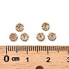 Brass Rhinestone Spacer Beads X-RB-A014-L4mm-01LG-NF-3