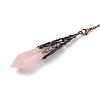 Natural Rose Quartz Pointed Dowsing Pendulum Big Pendants G-H285-06R-A22-3