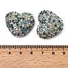 Sparkling Acrylic Heart Beads with Rhinestone Embellishment OACR-NH0001-02B-03-3