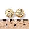 Brass Pave Clear Cubic Zirconia Beads KK-Q030-12G-3