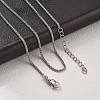 Brass Wheat Chains Necklaces for Women NJEW-D302-24P-2