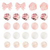 34Pcs 6 Style Silicone Beads SIL-TA0003-52-2