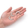 201 Stainless Steel 2-Loop Link Charms X-STAS-N090-LA039-P-6