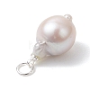 Natural Baroque Pearl Keshi Pearl Pendants PALLOY-JF05005-5