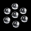 Transparent Half Round Glass Cabochons X-GGLA-R027-20mm-1