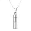 Non-Tarnish Stainless Steel Column Urn Ashes Pendant Necklace PW-WGC8563-03-1