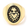 Rack Plating Brass Heart Open Cuff Ring KK-Q775-29AG-1