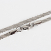 304 Stainless Steel Mesh Chain Necklace Making STAS-P045-15P-1