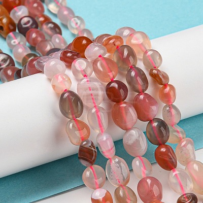 Natural Red Agate Beads Strands G-P497-01A-12-1
