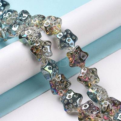 Transparent Electroplate Glass Beads Strands GLAA-C025-01I-1