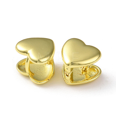 Rack Plating Brass Heart Hoop Earrings for Women EJEW-M215-04G-1