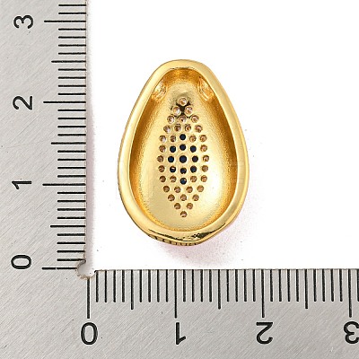 Rack Plating Brass Micro Pave Cubic Zirconia Pendants KK-P277-28G-07-1