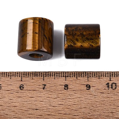 Natural Tiger Eye European Beads G-P520-05C-1
