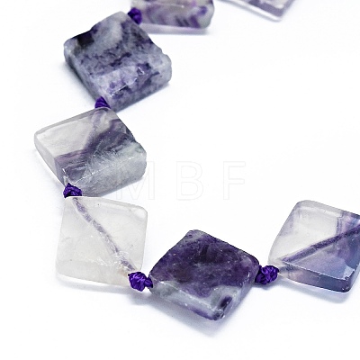Natural Fluorite Beads Strands G-F725-30-1