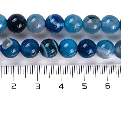 Natural Striped Agate/Banded Agate Beads AGAT-8D-8A-1