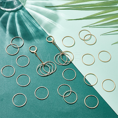 30Pcs Brass Linking Rings KK-UN0006-05-1