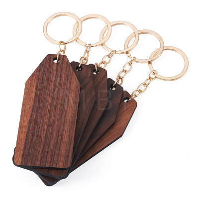 Walnut Wood Pendant Keychains KEYC-TAC0034-06E-1