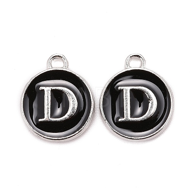Platinum Plated Alloy Charms LS-ENAM-S118-02D-P-1