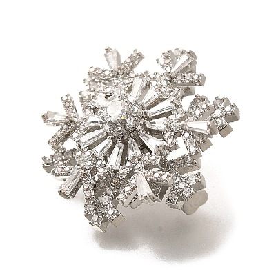 Snowflake Rotatable Brooches for Women JEWB-B023-01P-1