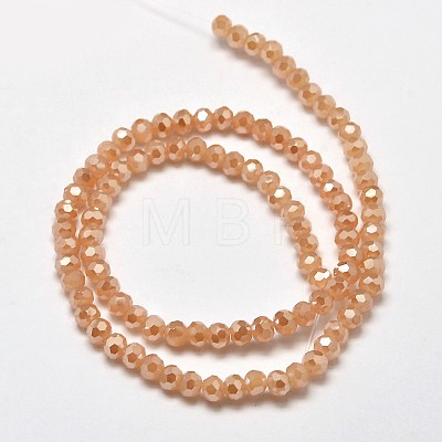 Faceted(32 Facets) Round Full Rainbow Plated Imitation Jade Electroplate Glass Beads Strands EGLA-J130-FR10-1