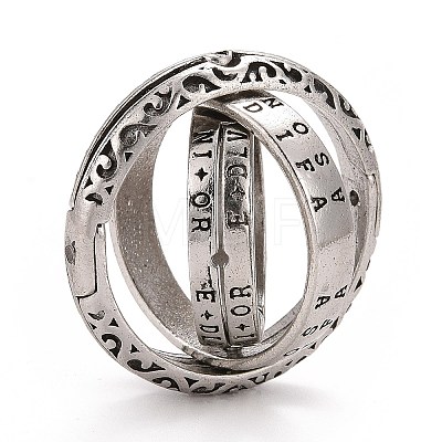 Astronomical Sphere Ball Alloy Foldable Finger Ring X-FIND-G034-01AS-1