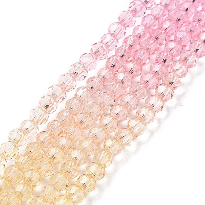 Transparent Glass Beads Strands X-GLAA-E036-07B-1