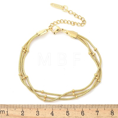 304 Stainless Steel Snake Chain Bracelets for Women BJEW-U019-04G-04-1