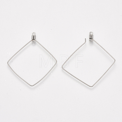 304 Stainless Steel Wire Pendants STAS-S103-10-1