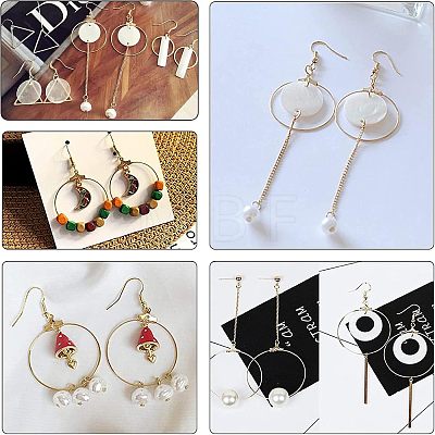 Unicraftale Big Wire Wrap Geometry Dangle Earring DIY Making Kit DIY-UN0003-02-1