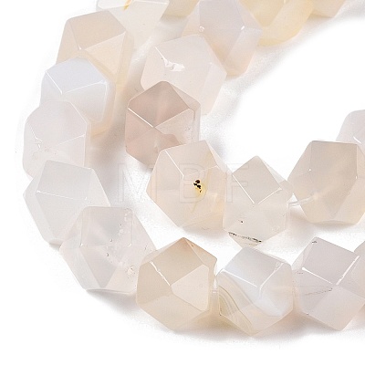 Natural White Agate Beads Strands G-T138-31-1