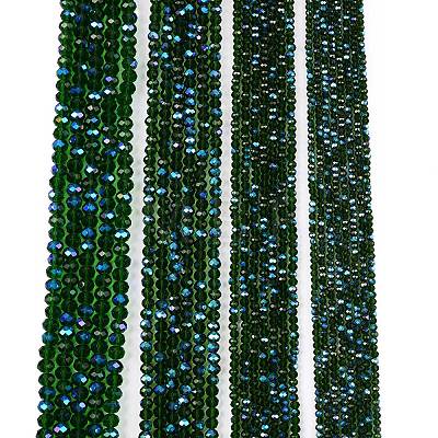 Electroplate Glass Beads Strands EGLA-A044-T6mm-L24-1