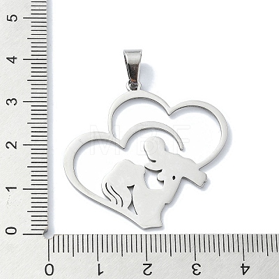 Non-Tarnish 304 Stainless Steel Pendants STAS-C097-12P-1