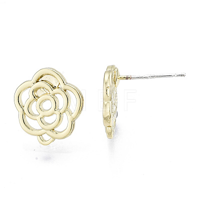 Alloy Stud Earring Findings PALLOY-T064-73LG-RS-1