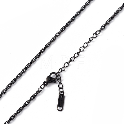 304 Stainless Steel Rope Chain Necklace for Men Women NJEW-K245-010D-1